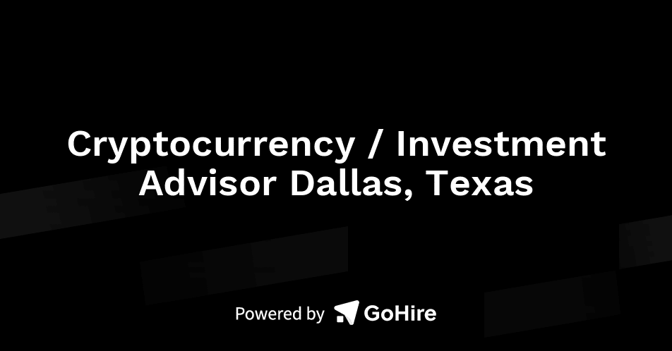 Cryptocurrency / Investment Advisor Dallas, Texas ReallyRemoteWorker Einstein AI is one of the most unique Crypto companies in the World. We are the first of it's kind in the industry assisting clients to diversify cryptocurrency investments into 3 areas, Exchange (Binance, Coinbase, Kraken), Metamask, and NFT's. Investors can choose to invest in one area only or allow us to assist in all 3. Our profits in Metamask project investments are 10X what an exchange return gives due to lower liquidity and cap. NFT Market is brand new we are assisting in buying selling art and gaming projects within the NFT space which is exploding. The NFT sector is optional for investors and becoming a part of our NFT portfolio. We are looking for brokers who have serious investors that want to invest in the space and build their net worth. On the retail side if brokers want to invest themselves there is a 5K minimum, Metamask is used in that environment to allow the accounts to grow more rapidly. 